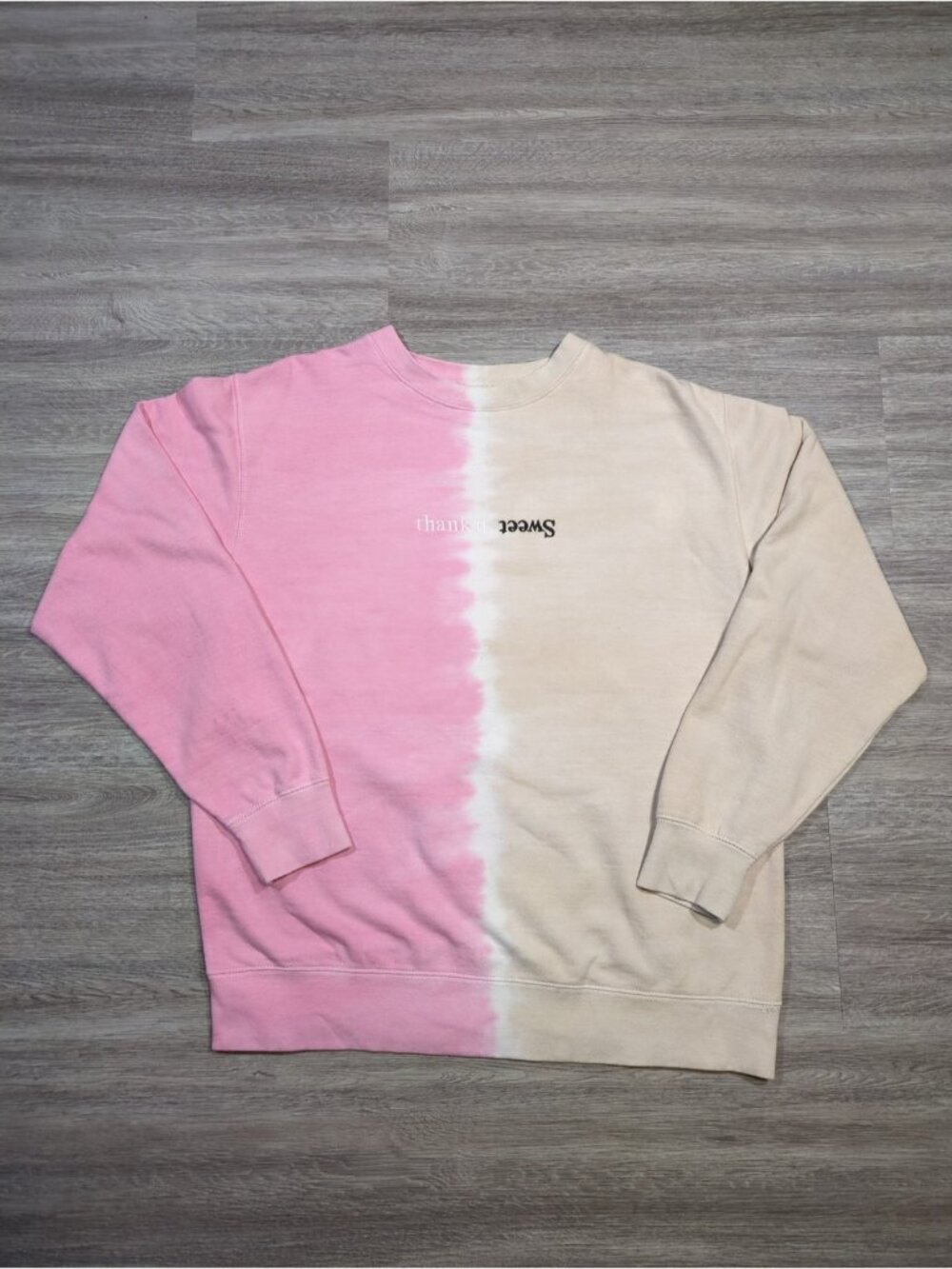 Ariana Grande Sweetener Tour Thank U Next Split Crewneck Sweatshirt Womens Large